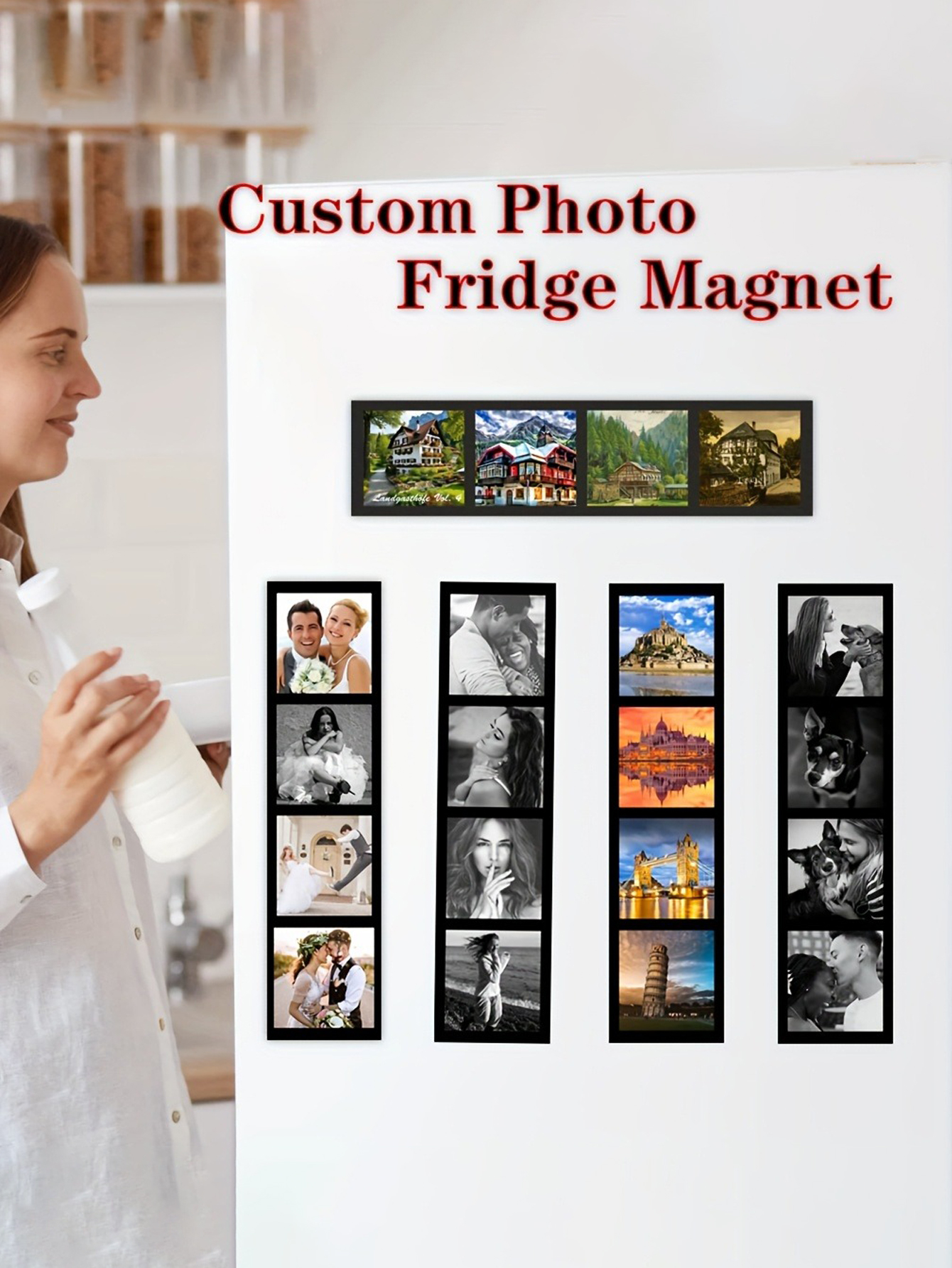 Personalized Photo Bar Fridge Magnet